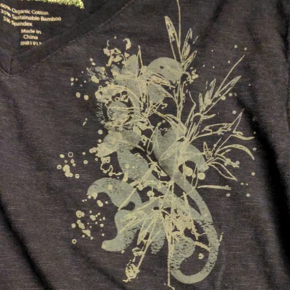 Like NEW Earth Yoga Charcoal Graphic Long Sleeve Tee - Picture 3 of 5